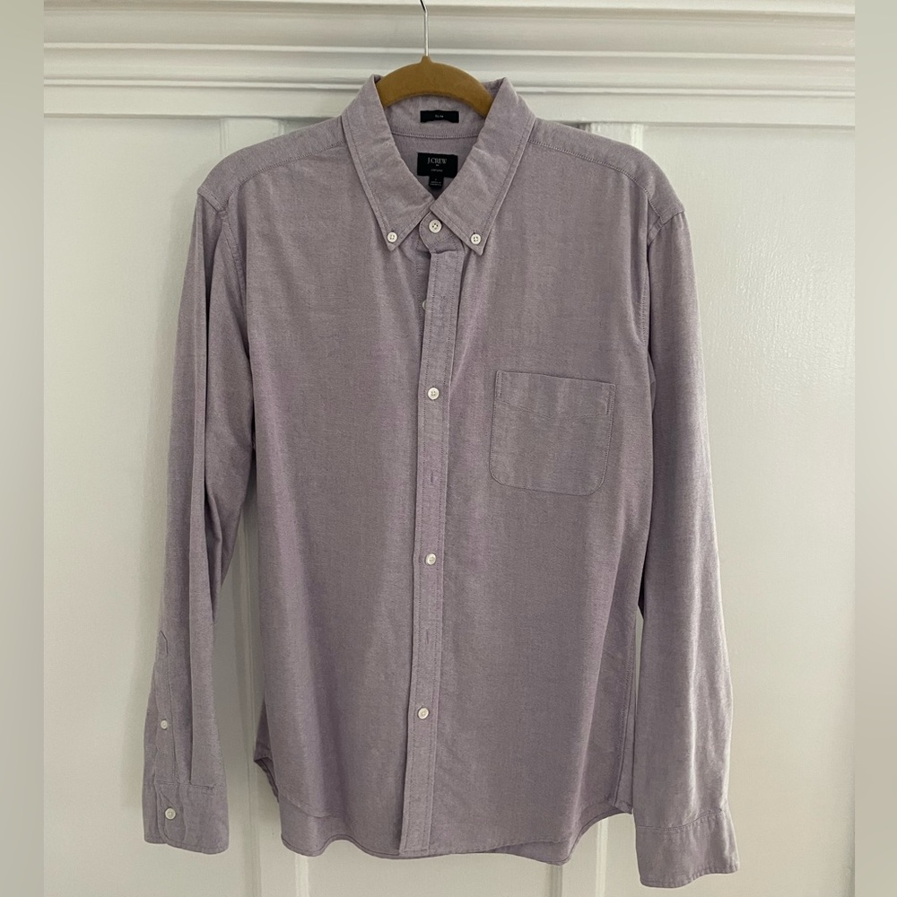 Purple J Crew men’s Oxford shirt